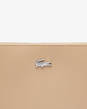 Bolsa pequena Anna em piqué de lona revestida