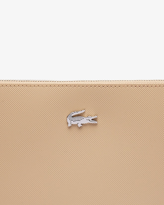 Bolsa pequena Anna em piqué de lona revestida