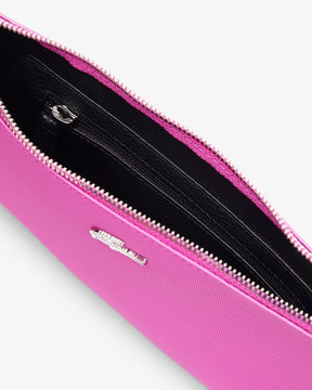 Bolsa pequena Anna em piqué de lona revestida