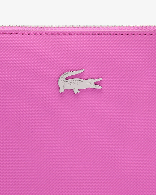 Bolsa pequena Anna em piqué de lona revestida