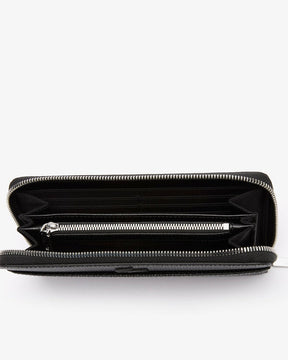 Carteira Chantaco grande de couro com efeito piqué