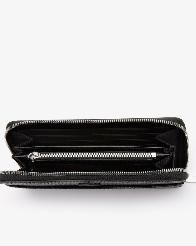 Carteira Chantaco grande de couro com efeito piqué