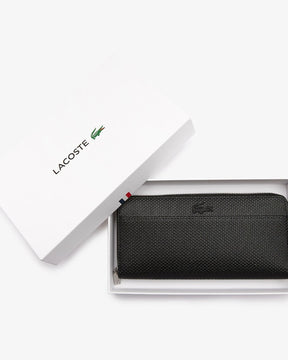 Carteira Chantaco grande de couro com efeito piqué