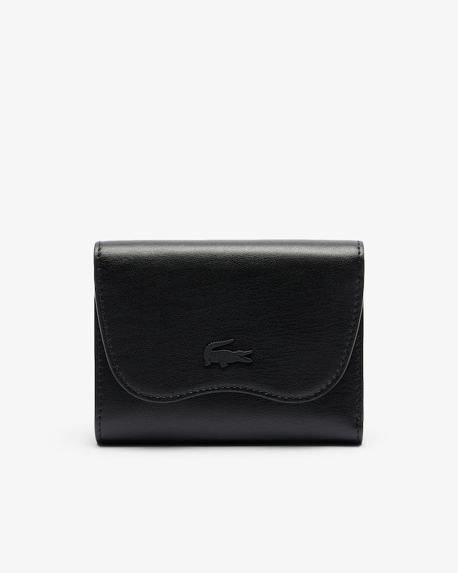 Carteira de couro com zíper Lora