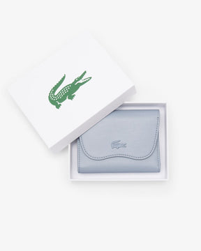 Carteira de couro com zíper Lora