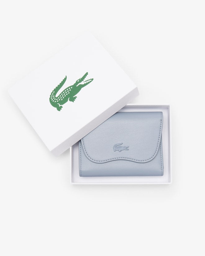 Carteira de couro com zíper Lora