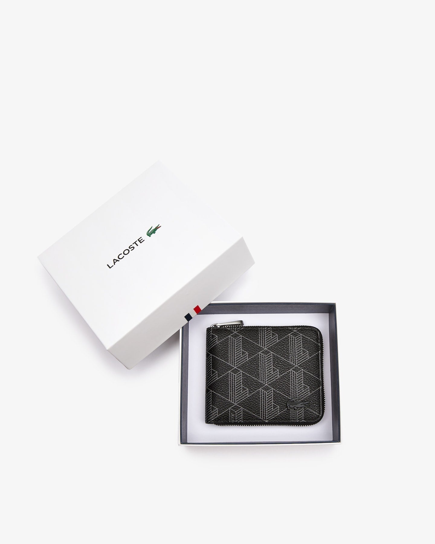 Carteira com zíper e monograma