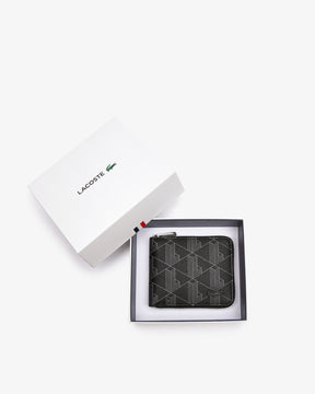 Carteira com zíper e monograma