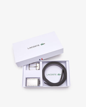 Caixa de presente com cinto de couro macio e 2 fivelas