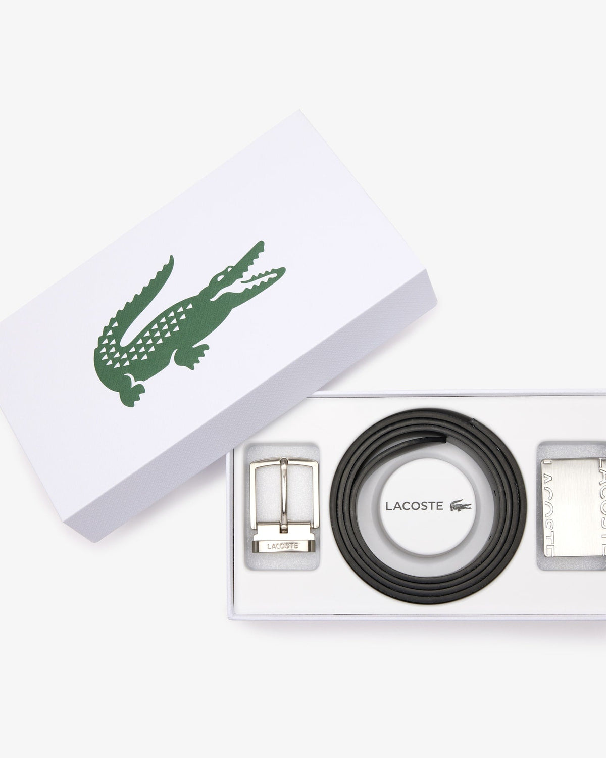 Caixa de presente com cinto de couro macio e 2 fivelas