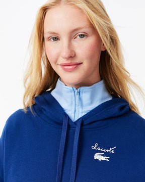 Moletom com capuz de lã com logotipo