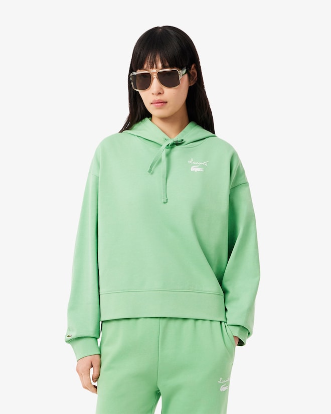 Moletom com capuz de lã com logotipo