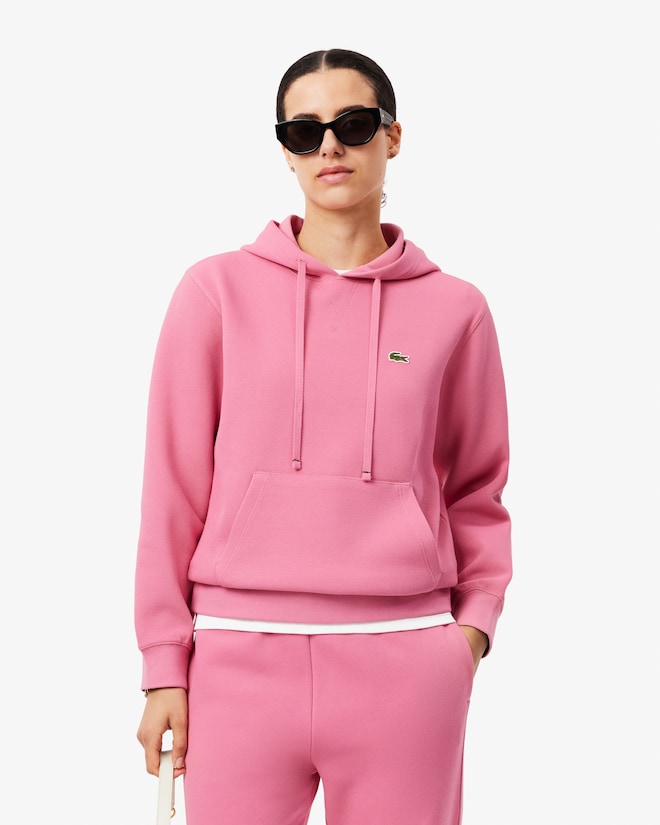 Moletom piqué folgado com capuz