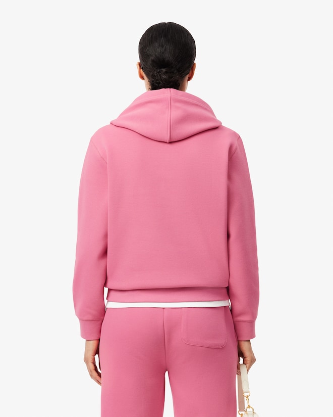 Moletom piqué folgado com capuz