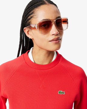 Moletom piqué com gola redonda