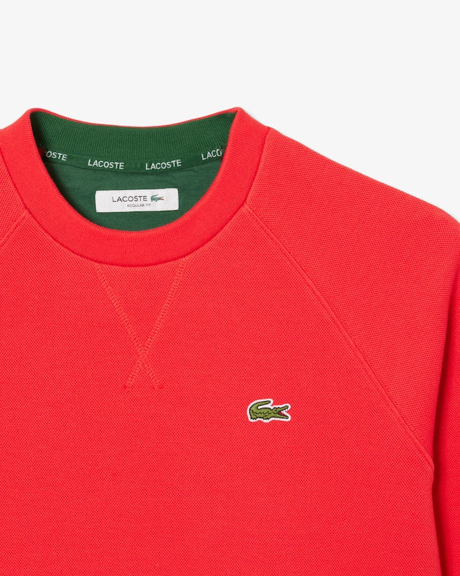 Moletom piqué com gola redonda