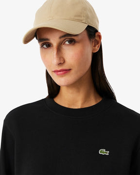 Moletom de lã folgado com gola redonda