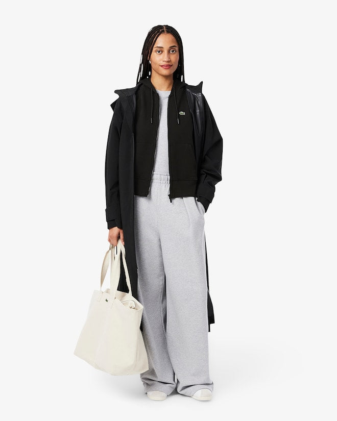 Moletom com capuz e zíper de lã