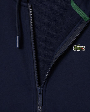 Moletom com capuz e zíper de lã