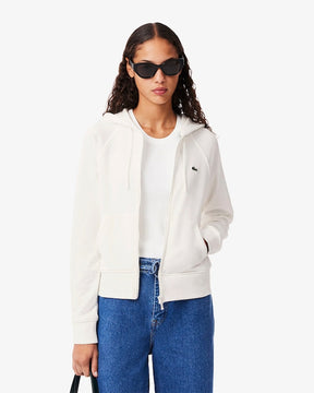 Moletom com capuz e zíper de lã