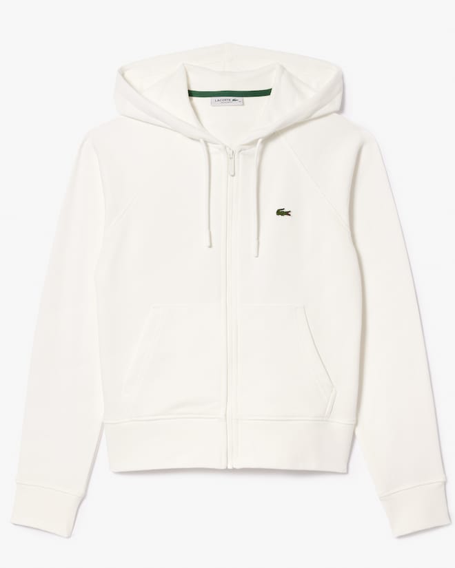 Moletom com capuz e zíper de lã