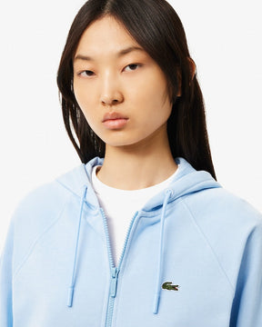 Moletom com capuz e zíper de lã