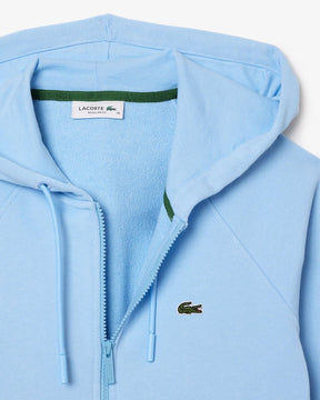 Moletom com capuz e zíper de lã