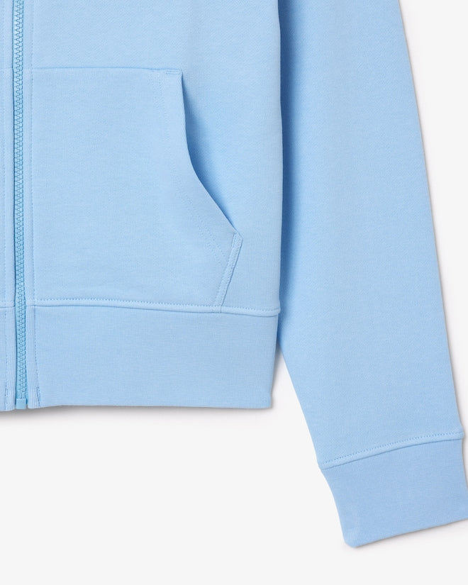 Moletom com capuz e zíper de lã