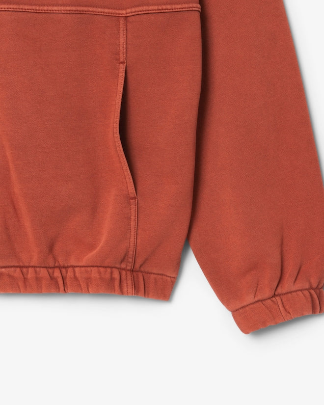 Moletom oversized com zíper e efeito lavado