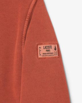 Moletom oversized com zíper e efeito lavado