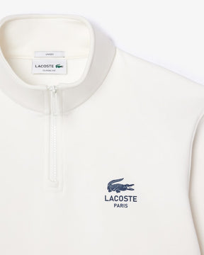 Moletom estampado com gola alta e zíper