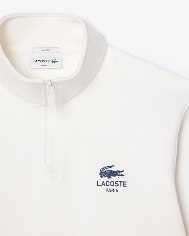 Moletom estampado com gola alta e zíper