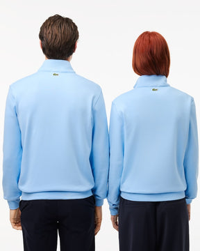 Moletom estampado com gola alta e zíper