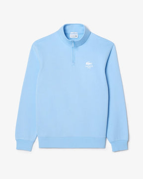 Moletom estampado com gola alta e zíper