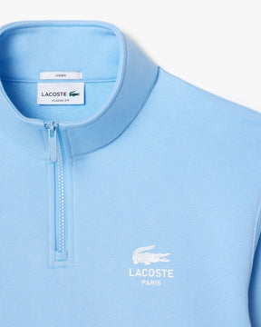 Moletom estampado com gola alta e zíper