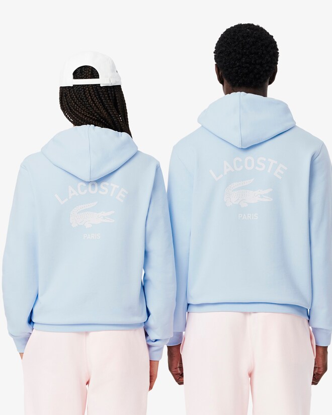 Sweet azul claro com capuz estampado