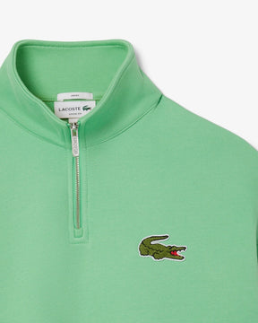 Moletom folgado com zíper e detalhe de emblema