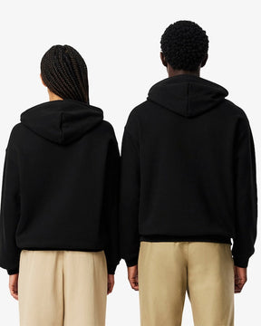 Moletom folgado com detalhe de emblema