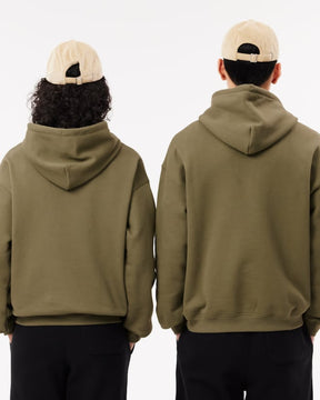 Moletom folgado com detalhe de emblema