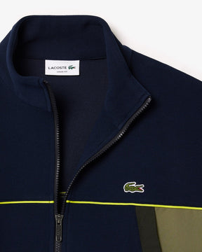 Casaco piqué folgado com zíper