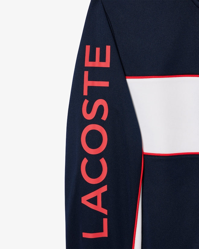 Casaco desportivo com zíper e estampa da marca