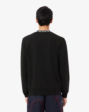 Sweet de malha jersey com detalhes da marca