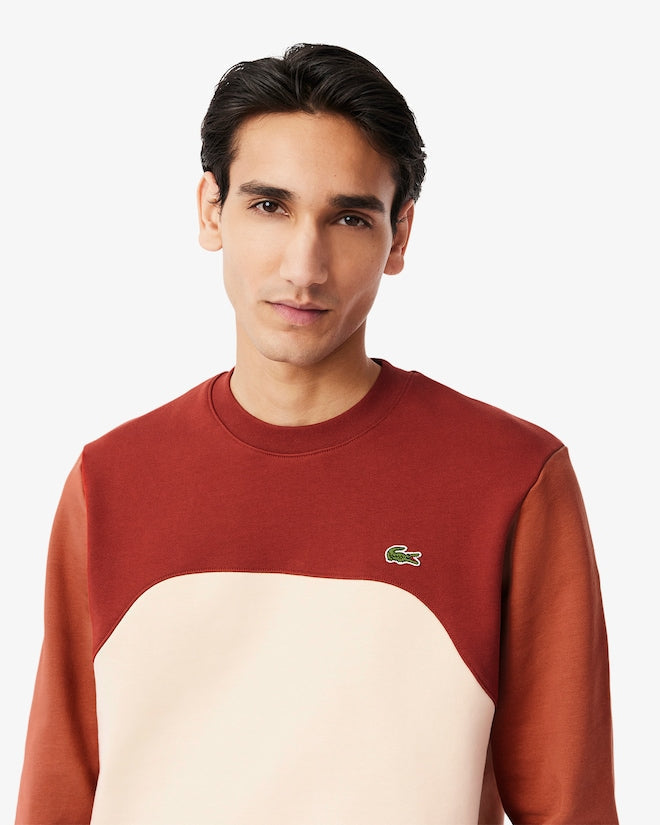 Sweet de lã de algodão com blocos de cores