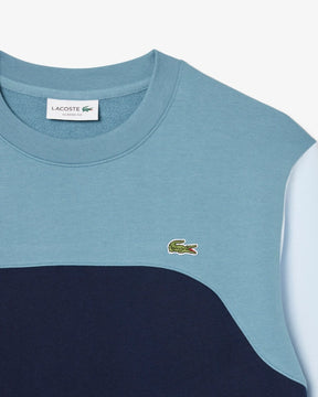 Sweet de lã de algodão com blocos de cores