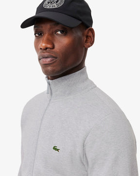 Casaco de lã com gola alta e zíper