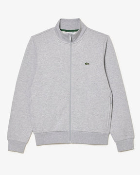 Casaco de lã com gola alta e zíper