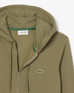 Casaco com capuz e zíper