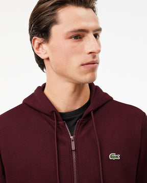 Casaco com capuz e zíper