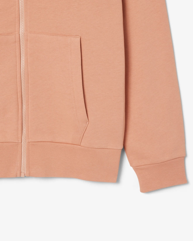 Casaco com capuz e zíper