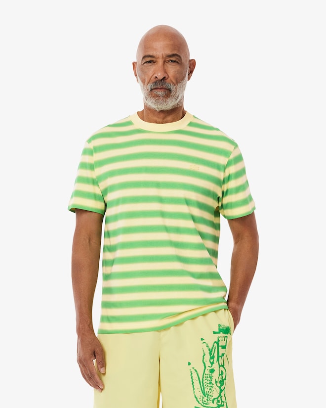 T-shirt de malha jersey com estampa listrada